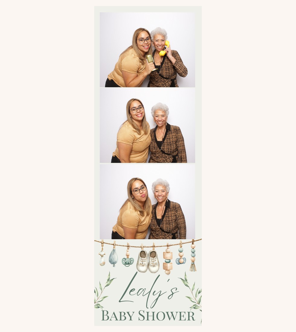 A printed photo strip from a Hudson Valley baby shower